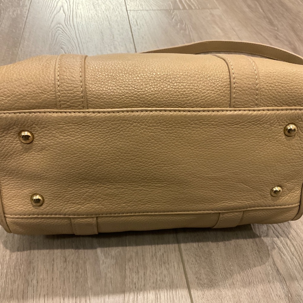 TERZETTO Loreto Pebble Leather Satchel/Shoulder in Camel - Picture 2 of 12